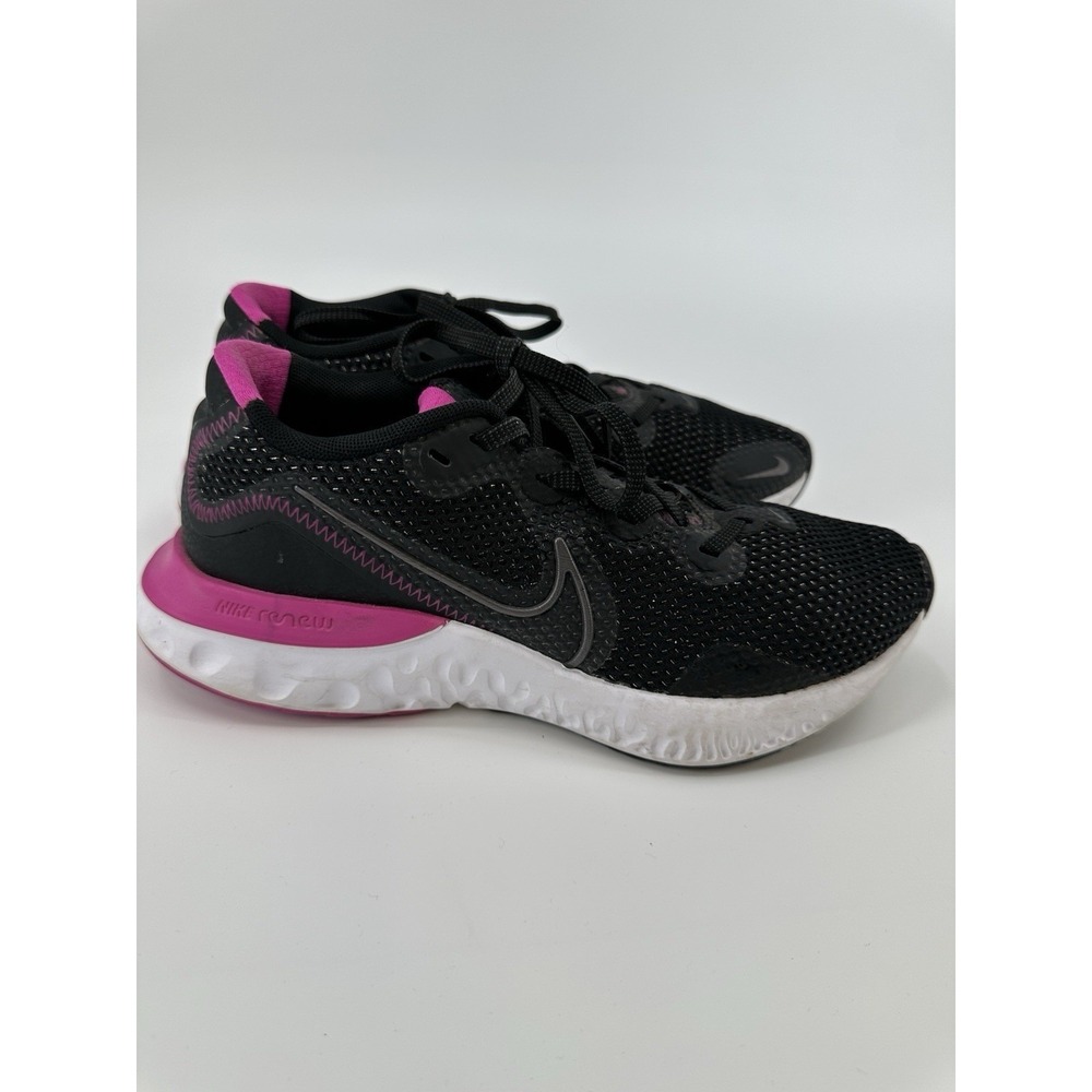 Nike Renew Run Black Purple Comfort Sneakers Running Shoes Women's 7 CK6360-004